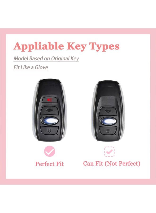 TECARATE for Subaru Key Fob Cover - Soft TPU Key case fit for Impreza Legacy BRZ Outback Ascent Crosstrek Forester BRZ WRX Sti 4 Buttons Smart Key(Blue) - Image 2