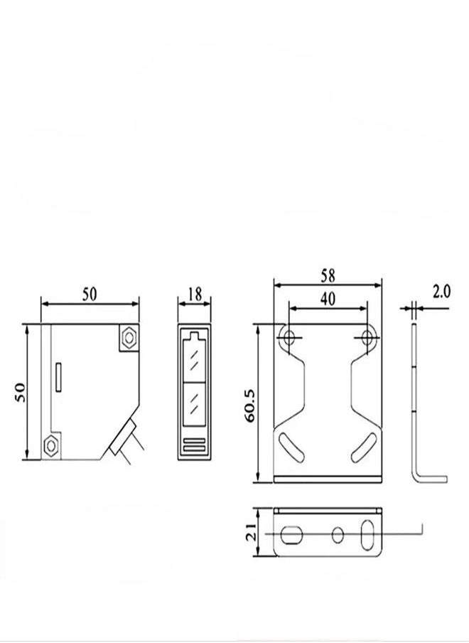 Reflective Photoelectric Switch E3jk-R4m1 with Reflector Ac and Dc Universal Npn