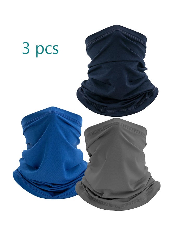 3pcs Sun UV Protection Face Bandana Kit Neck Gaiter, Reusable Washable Cloth Half Scarf Outdoor Cycling Motorcycle Balaclava for Men Women.Outdoor sunscreen neck scarf quick-drying multifunctional magic bandana cycling sports breathable neck cover cycling masks - Image 1