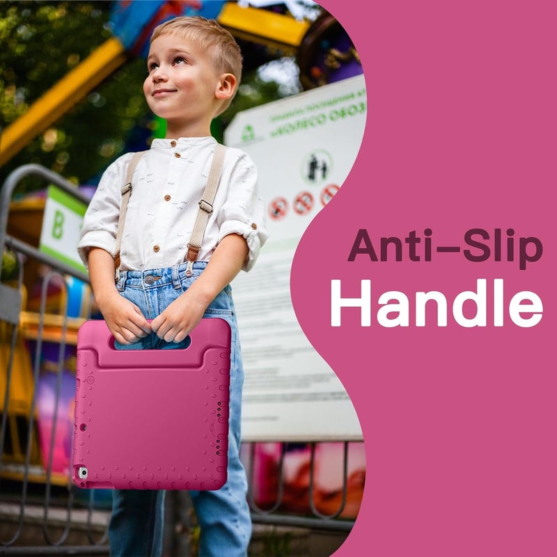 Jetech Kids Case For Ipad 9.7 Inch (6Th/5Th Generation, 2018/2017), Ipad Air 2/1 9.7 (2Nd/1St Gen, 2014/2013) And Ipad Pro 9.7 2016, Shockproof Lightweight Tablet Cover With Handle Stand (Plum) - Image 3