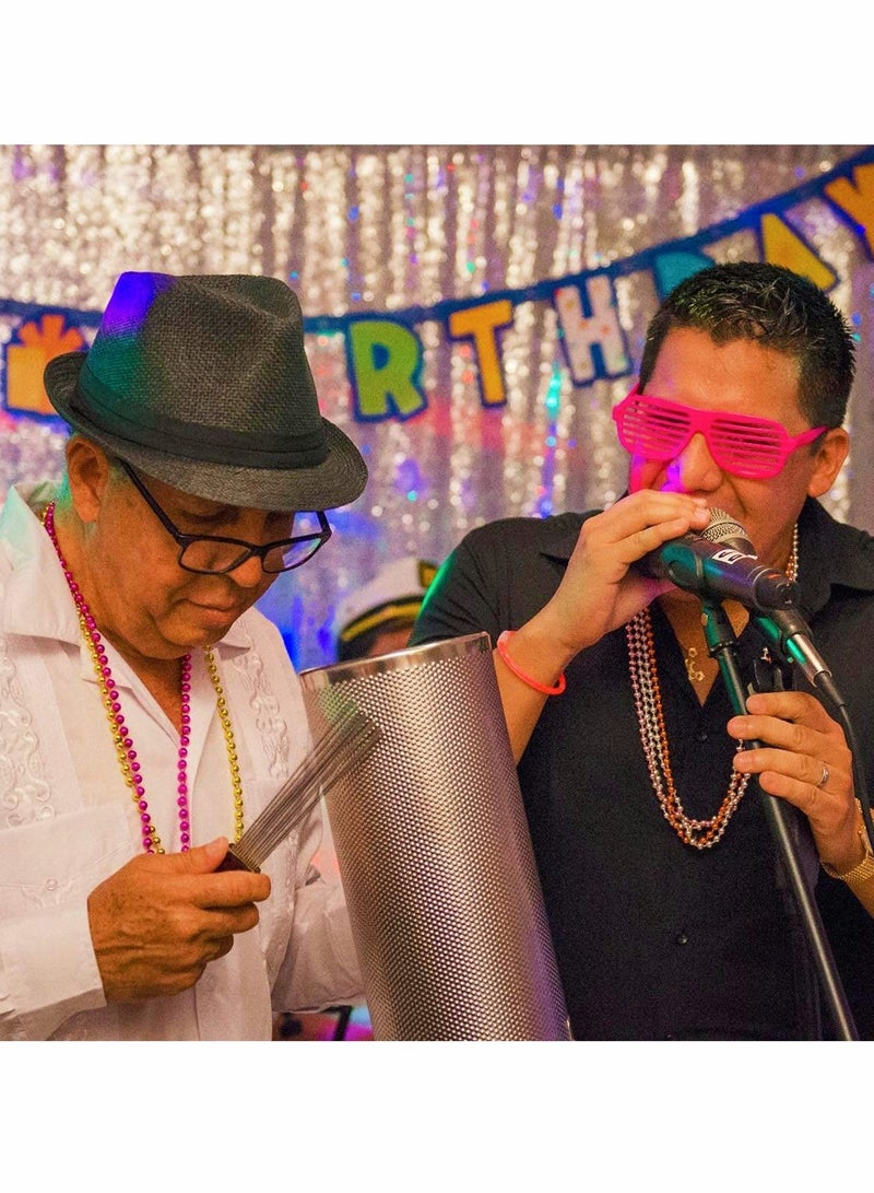 Excefore Kids Plastic Shutter Shades Glasses - 12 Pairs Neon Color Shutter Glasses 80's Party Slotted Sunglasses for Kids & Adults (4 Colors) - Image 4