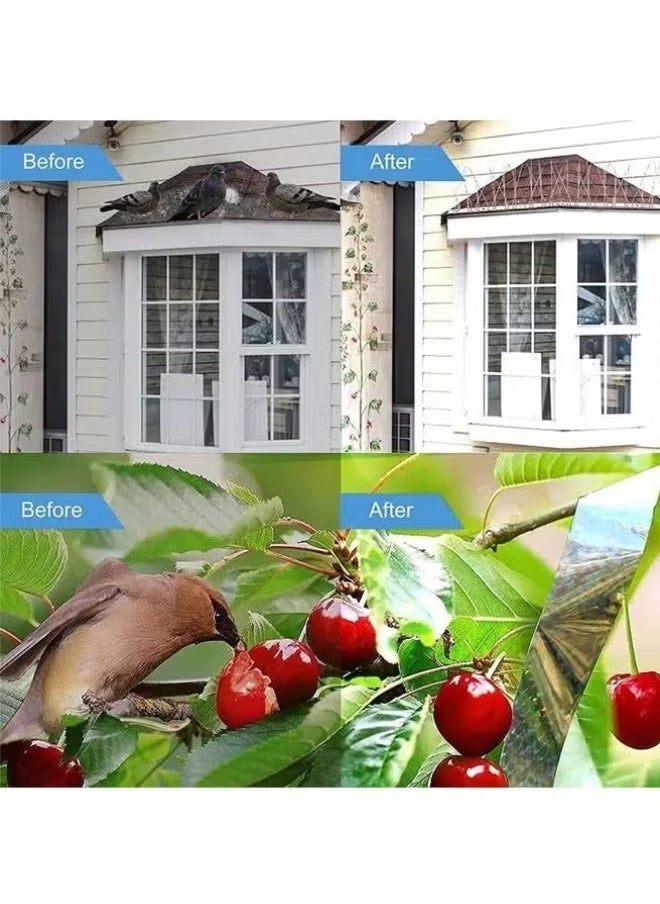 Bird Spikes Bird Repellent Devices Outdoor of Stainless Steel for Fence Windowsill Roof Bird Deterrent Spikes for Small Bird and Squirrels