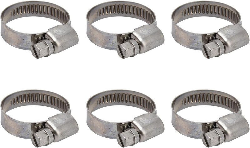 30Pcs German Style Hose Clamps, Adjustable 304 Stainless Steel Fuel Line Clamp, Pipe Tube Clips for Automotive Water Fuel Lines (18-32) - Image 2