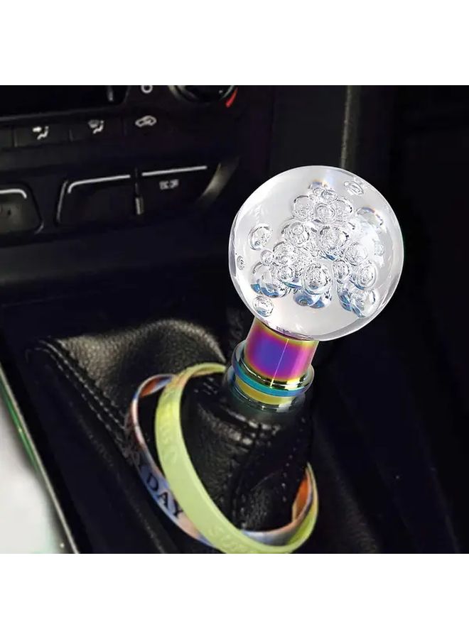 Light Blue Acrylic Bubble Design Gear Shift Knob For Manual And Automatic Cars - Image 4