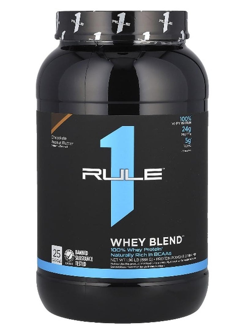 Rule One Proteins بروتينات رول ون، مزيج واي، مسحوق مشروب بروتين، زبدة الفول السوداني بالشوكولاتة، 1.96 رطل (888 جرام) - Image 1