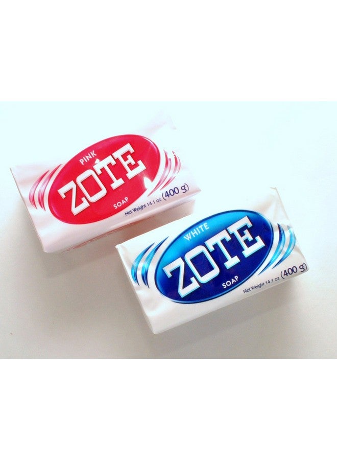Zote Zote Laundry Bar Soap Variety Pack - White and Pink - 2 Bars - Image 1