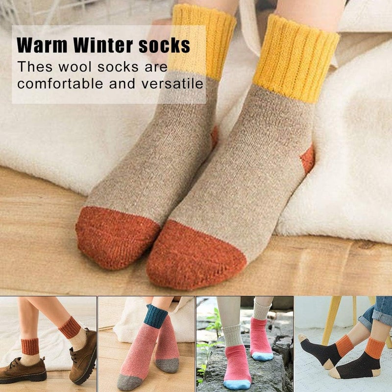 FYC Socks for Women - Stocking Stuffers Gifts for Women - Warm Thick Soft Wool Cozy Crew Socks Christmas Gifts for Woman - Image 3