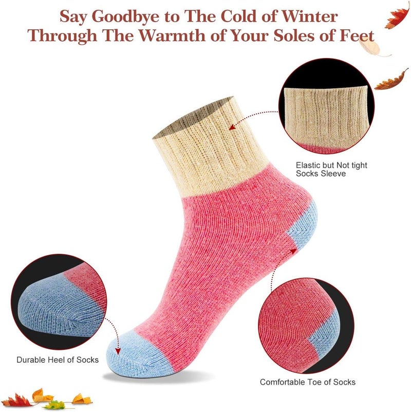 FYC Socks for Women - Stocking Stuffers Gifts for Women - Warm Thick Soft Wool Cozy Crew Socks Christmas Gifts for Woman - Image 5