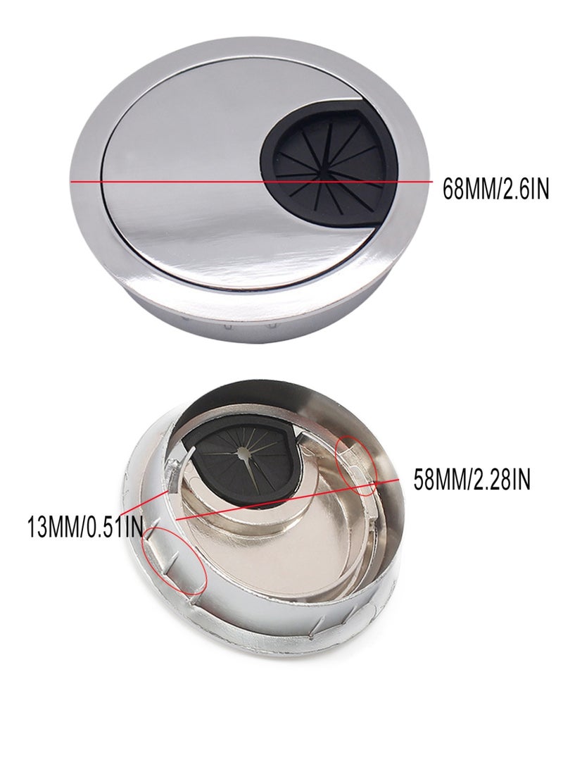 Generic 2PCS Cable Grommet Zinc Alloy Desk Table Grommet Cable Grommets Hole Cover for Office PC Desk Cable Cord Organizer  - Image 2