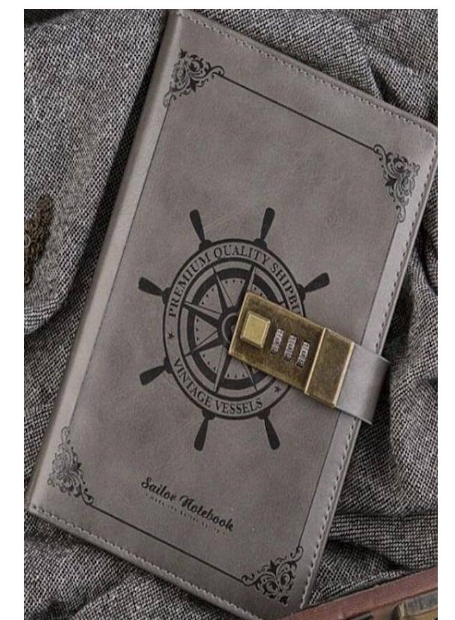 Lock Vintage Diary Student Notebook - Image 2