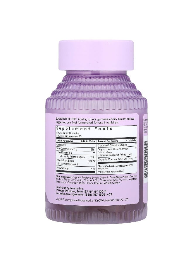 Lemme, Focus, Concentration Gummies, Strawberry, 50 Gummies (Packaging may vary) - Image 2