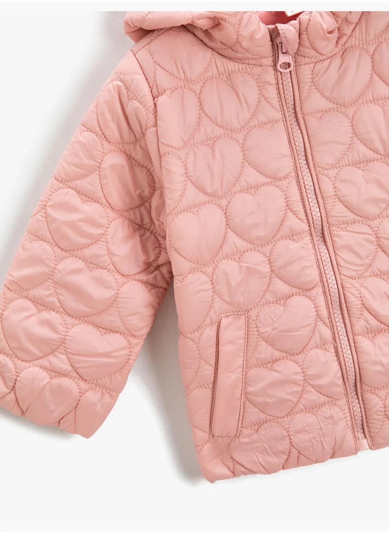 كوتون Quilted Puffer Coat Hooded