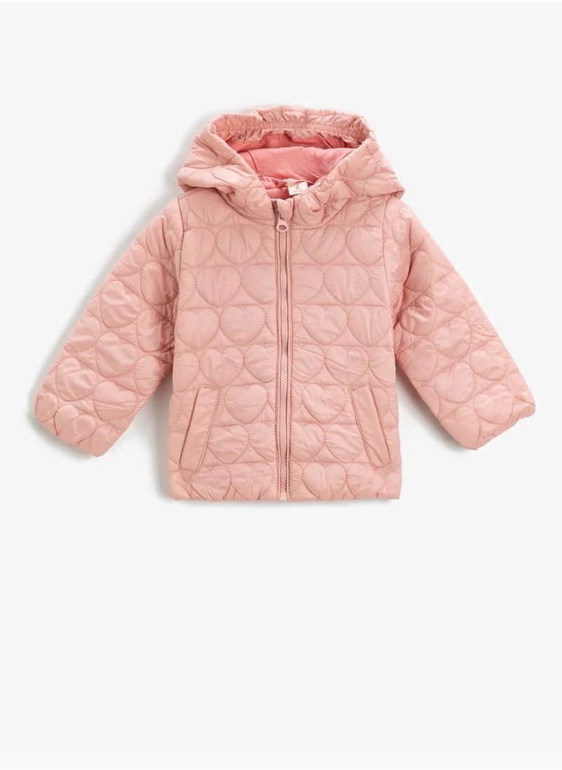 كوتون Quilted Puffer Coat Hooded
