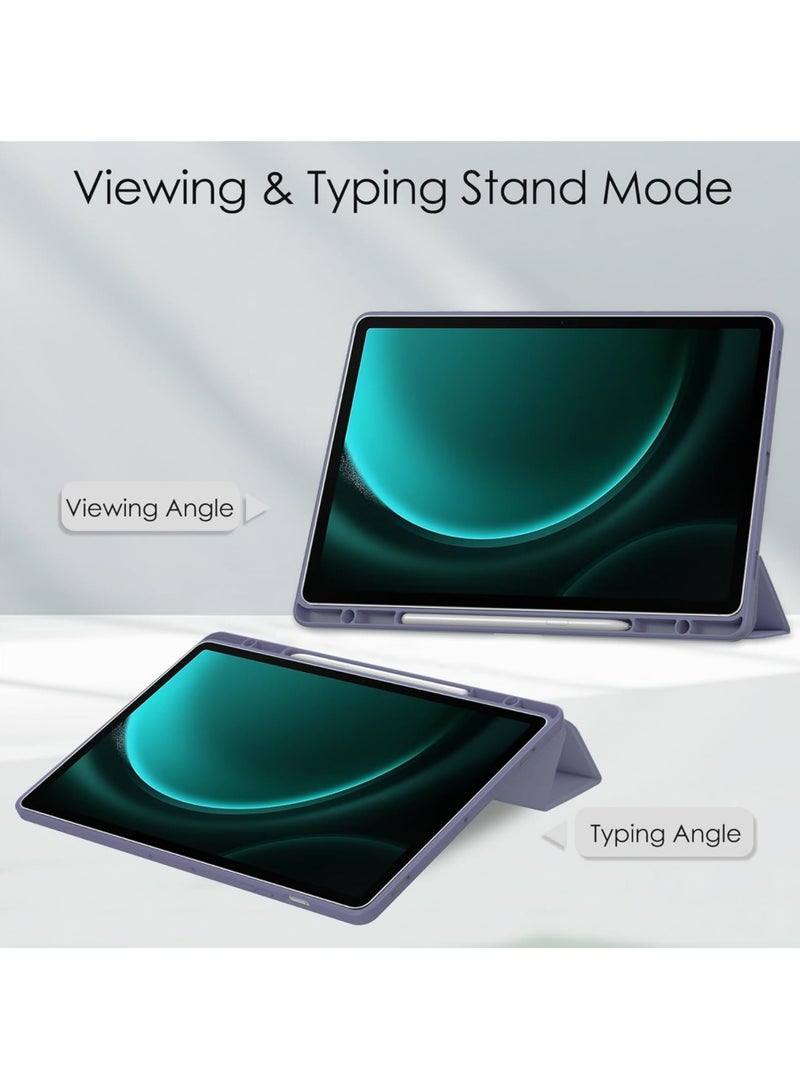 Hybrid Slim Case for Samsung Galaxy Tab S9 FE 5G 10.9 Inch/Galaxy Tab S9 11 Inch 2023 with S Pen Holder Shockproof Cover with Clear Transparent Back Shell Auto Wake/Sleep - Image 4