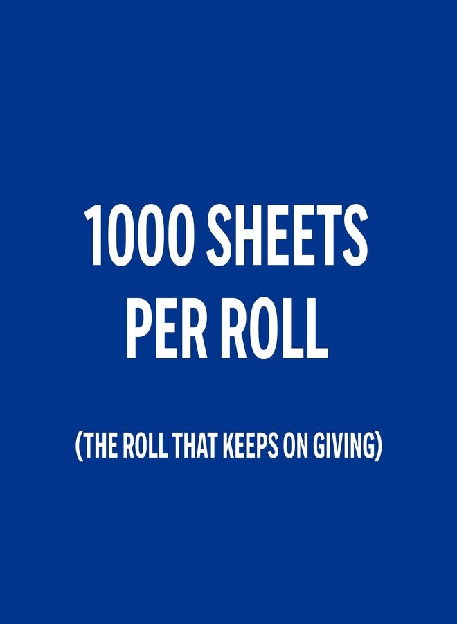 Perk 1-Ply Toilet Paper, Septic Safe Tissue Rolls, 1,000-Sheets Per Roll, 20-Pack, White - Image 4