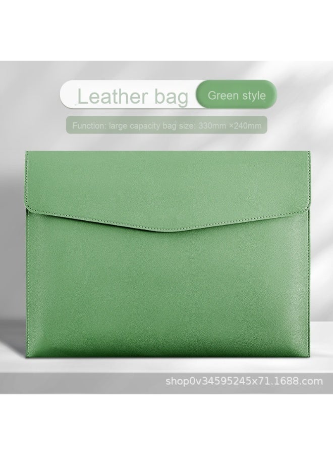 Generic A4 Leather Document Bag - Essential for Premium Business Office Use 