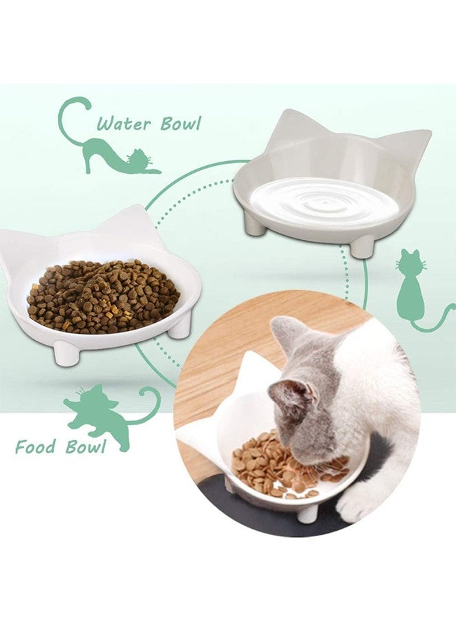JCB CHIC Cat Bowl Anti-slip Cat Food Feeding Water Bowl Multi-purpose Double Pet Feeding Bowl 2Pack（random color） - Image 5