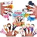 BETTERLINE 20Piece Story Time Finger Puppets Set Cloth Velvet Puppets 14 Animals and 6 People Family Members - Image 2