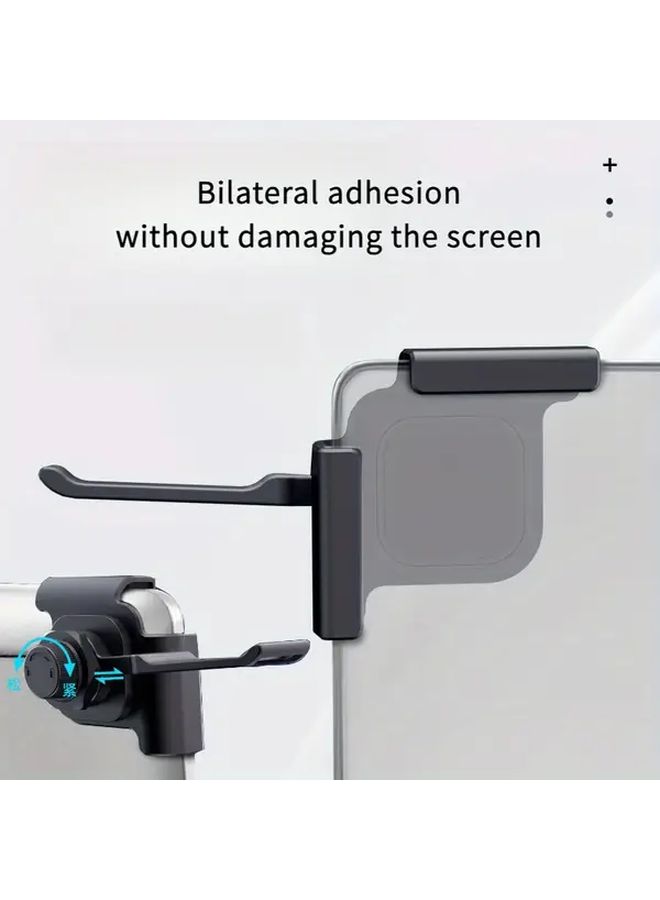 White Foldable Headphone Stand For Desk Monitor Hook Non Destructive Installation - Image 3