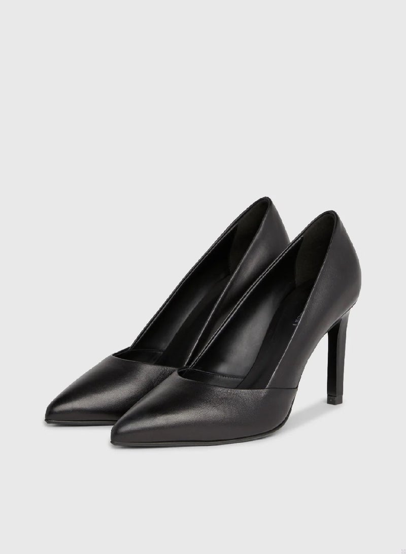 CALVIN KLEIN Leather Stiletto Pumps - Image 2