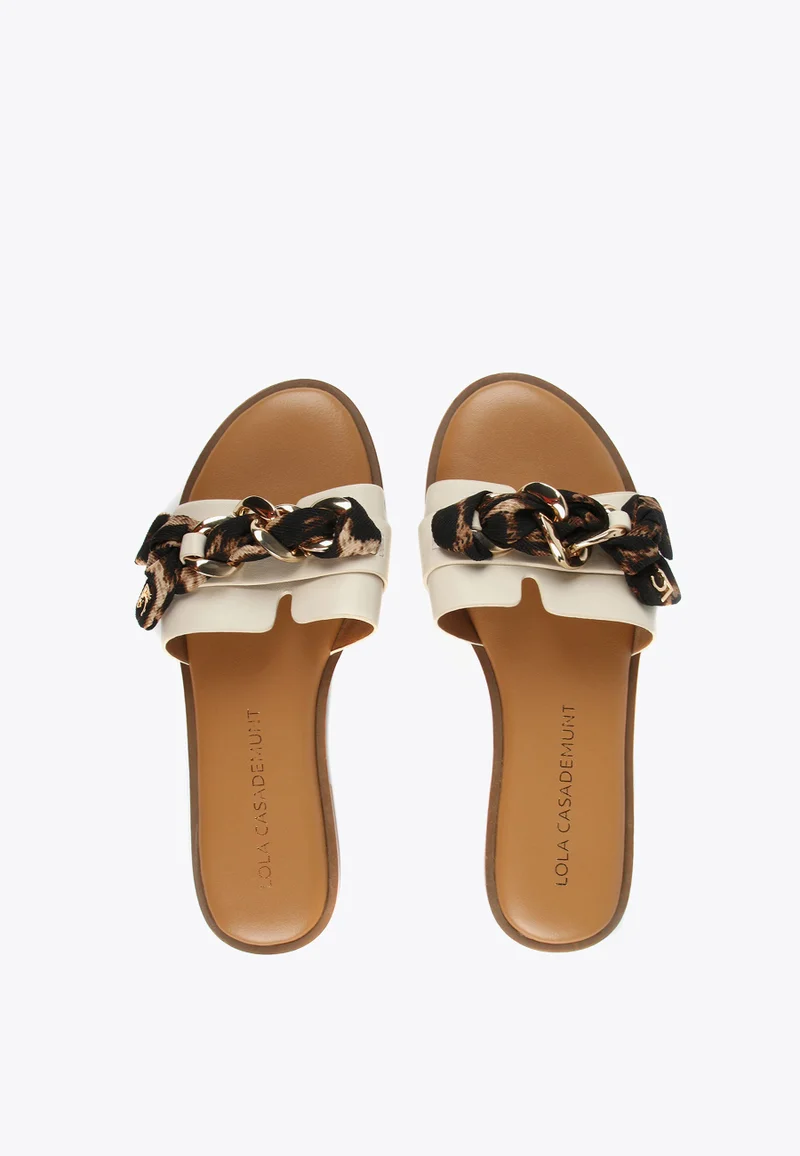 Lola Casademunt Slider sandals with animal print