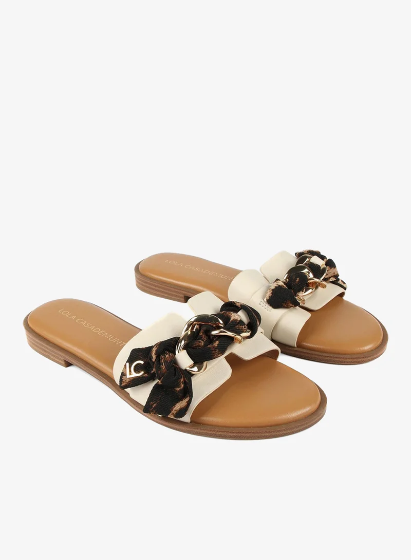 Lola Casademunt Slider sandals with animal print