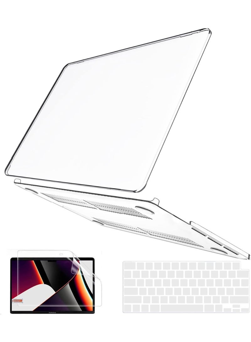 3 in 1 Set Matte Finish Hard Case Compatible with MacBook Neo 13 inch 2026 Release Model A3404, Ultra-Thin Exact-Fit Scratches & Fingerprints Resistant Protective Hard Shell Case Cover& Keyboard Skin & Screen Protector,Frosted Clear - Image 1