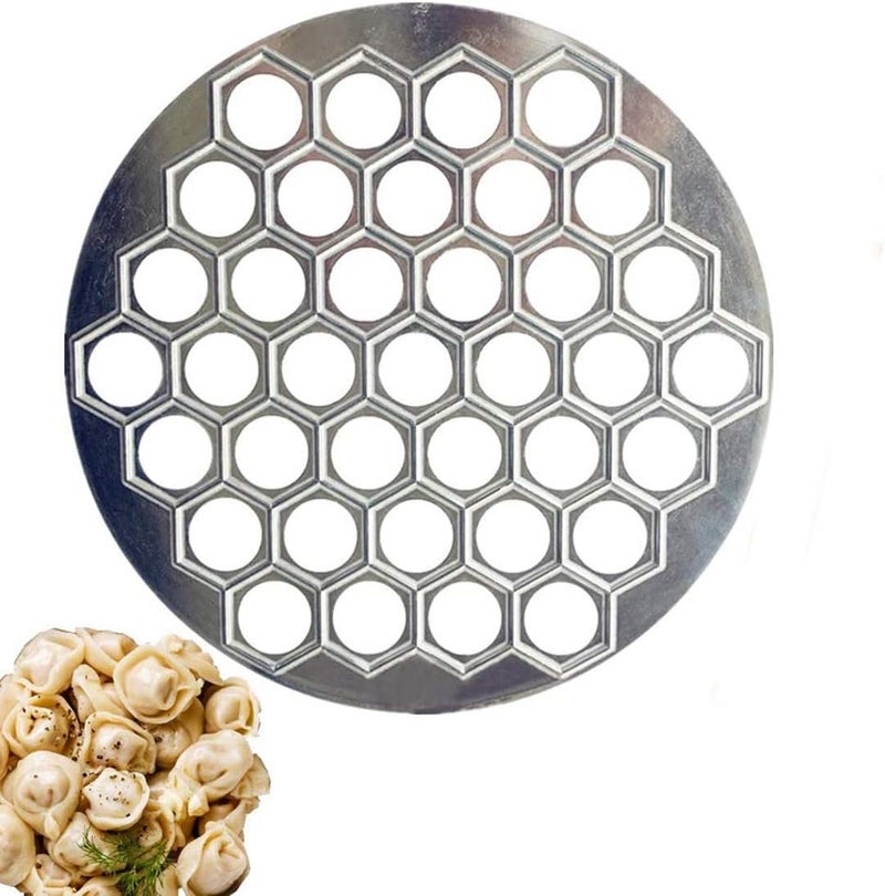 LEKEONE Russian Dumpling Maker and Ravioli Maker Machine - Stainless Steel, Round, Half-Moon Shape, Metallic Silver - Image 1