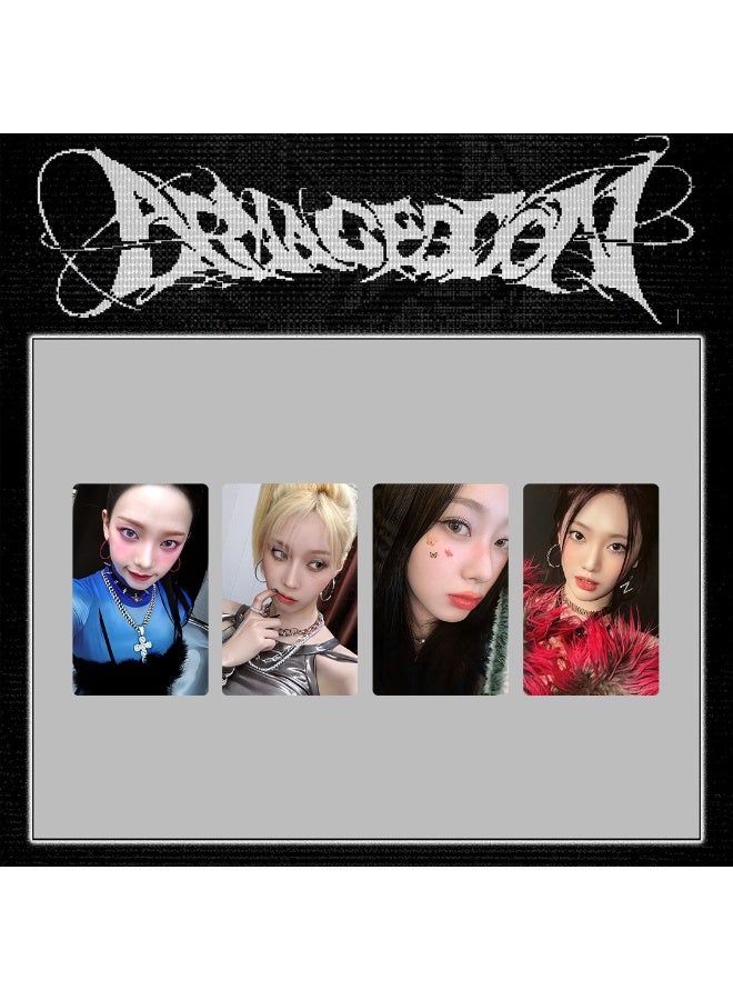 NIBEMINENT 4 Pcs Kpop AESPA Armageddon Lomo Cards Card For Fans Collection Gifts - Image 1