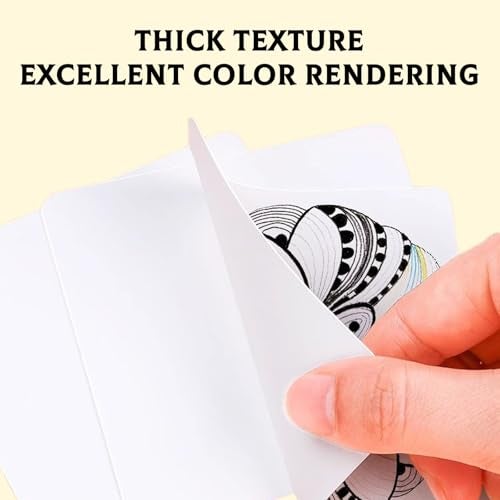 TTFdacai 60 Pcs Artist's Square Blank Paper 4.5 x 4.5 Inch Square Drawing Sheets Heavyweight Paper for Calligraphers, Watercolor Artists, Filigree Painting, Miniature Painting, and Notebooks - Image 3