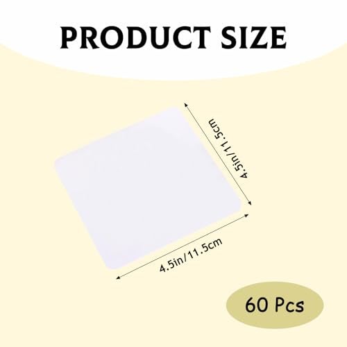TTFdacai 60 Pcs Artist's Square Blank Paper 4.5 x 4.5 Inch Square Drawing Sheets Heavyweight Paper for Calligraphers, Watercolor Artists, Filigree Painting, Miniature Painting, and Notebooks - Image 2