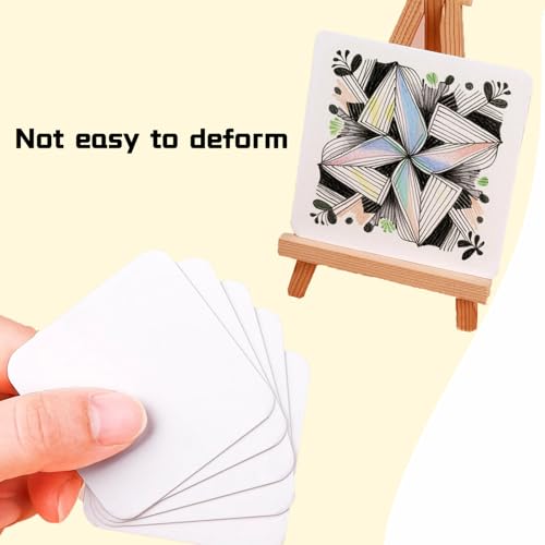 TTFdacai 60 Pcs Artist's Square Blank Paper 4.5 x 4.5 Inch Square Drawing Sheets Heavyweight Paper for Calligraphers, Watercolor Artists, Filigree Painting, Miniature Painting, and Notebooks - Image 4