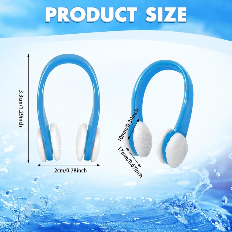 Pengxiaomei 15Pcs Swimming Nose Clips, Nose Plugs for Swimming with Waterproof Silica Gel for Kids (Age 7+) and Adults, Bright Colors - Image 2