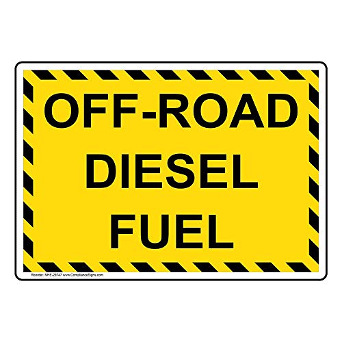 ComplianceSigns.com Off-Road Diesel Fuel Label Decal, 7x5 inch Vinyl for Fuel - Image 1