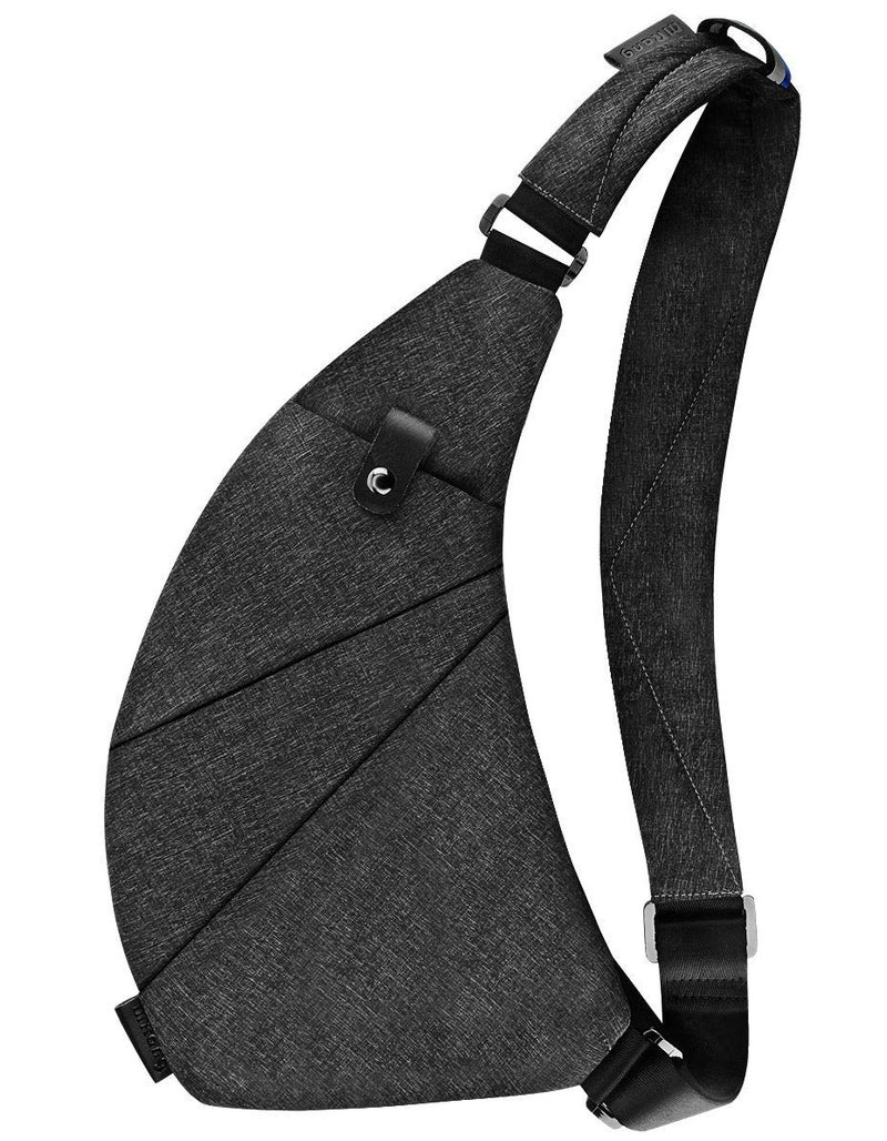 MRang حقيبة MRang Sling Crossbody للسفر مضادة للسرقة آمنة للرجال والنساء مقاومة للماء سوداء (الحجم 14x 8.5x1 بوصة) - Image 1