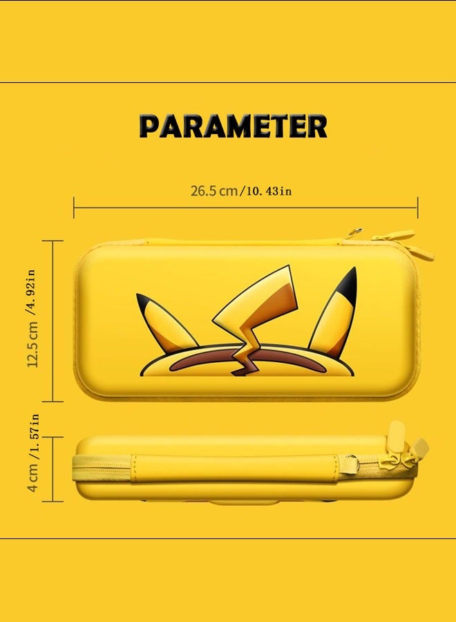Three-Dimensional 3D Travel Storage Case, N-Switch/Switch OLED Console and Gaming Accessories Hard Protective Suitcase Bag Yellow  - Image 5