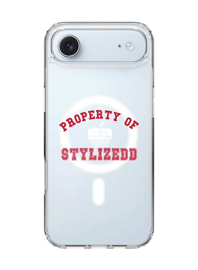 Stylizedd Classic Clear MagSafe Case for iPhone 17 Air , Hybrid Soft Case Flexible Edges Anti Drop TPU PC Gel Thin Transparent Cover [ Designed for iPhone 17 Air ] - Property of Stylizedd