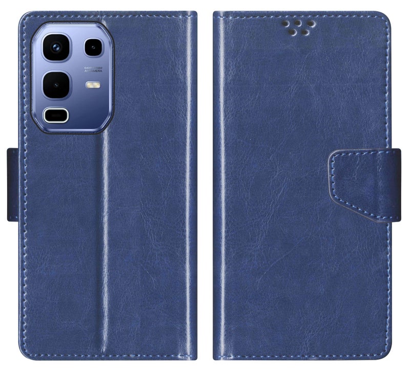 SBMS Flip Cover for Infinix Note 50s 5G+ (6.78-inch) Back Cover Case with Magnatic Closure | Inbuilt Stand | Card & Money Pocket (Blue) - Image 1