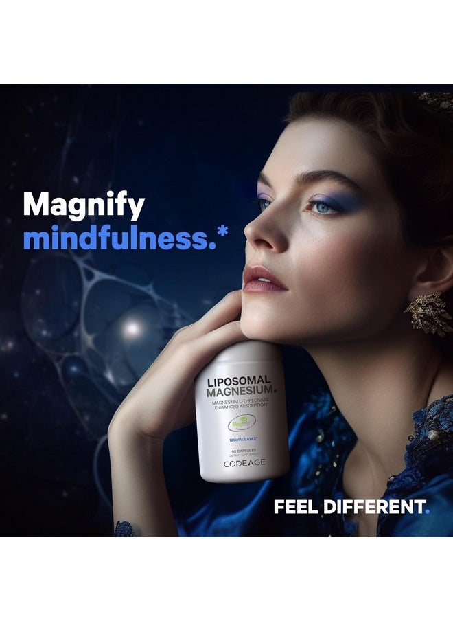 Codeage Codeage Liposomal Magnesium L-Threonate Supplement, Patented Magtein Magnesium Threonate for Brain Health, Memory and Cognitive Function Support, Bioavailable, Non-GMO - 90 Capsules  - Image 5