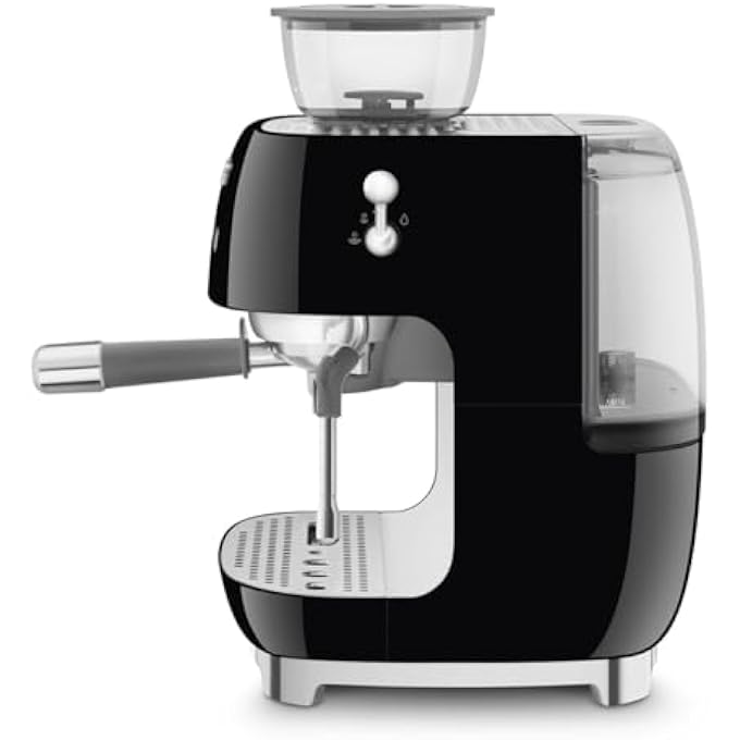 smeg 50S Style Coffee Machine With Built In Grinder  Black Egf03Blau  International Version - Image 2