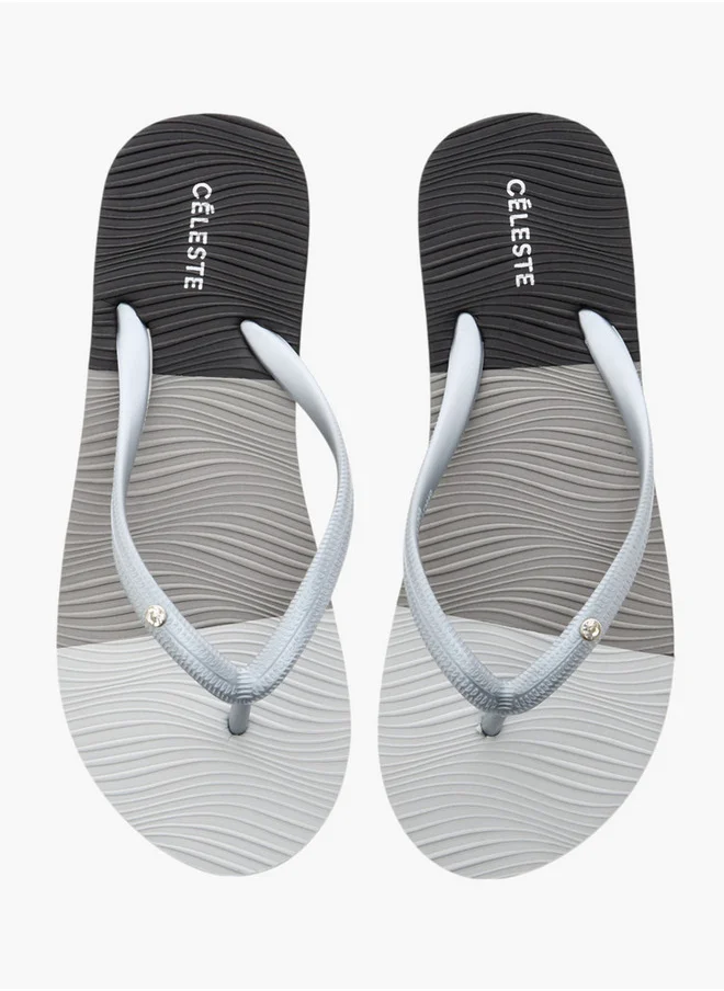سيليست Women's Textured Thong Slippers