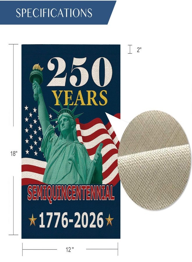 MAGJIUKE 250 Years America Garden Flag,250th Anniversary USA Patriotic Double-Sided Banner,Statue of Liberty Design, 12 x 18 Inch, 1776-2026 Semiquincentennial - Image 2