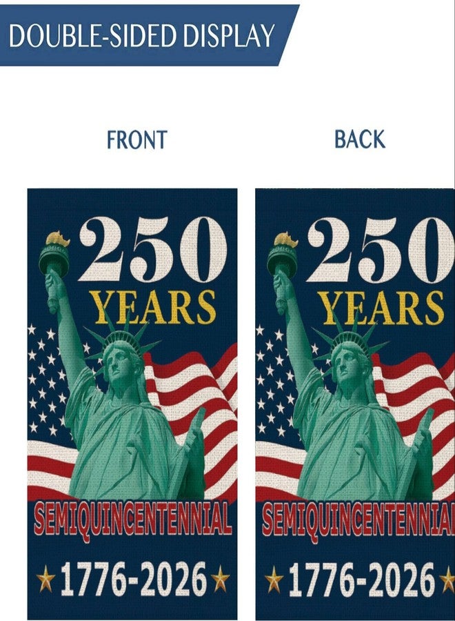 MAGJIUKE 250 Years America Garden Flag,250th Anniversary USA Patriotic Double-Sided Banner,Statue of Liberty Design, 12 x 18 Inch, 1776-2026 Semiquincentennial - Image 3