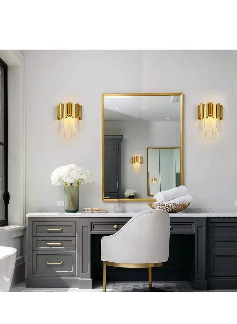 NOAEOU NOAEOU Modern Crystal Wall Lamp Chrome Wall Sconce Crystal Wall Light Fixtures for Living Room Bedside Hallway  - Image 3