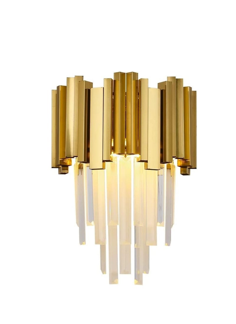NOAEOU NOAEOU Modern Crystal Wall Lamp Chrome Wall Sconce Crystal Wall Light Fixtures for Living Room Bedside Hallway  - Image 2
