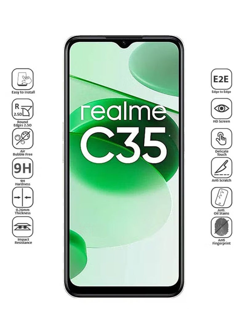 Tempered Glass Screen Protector For Realme C35 - Image 2