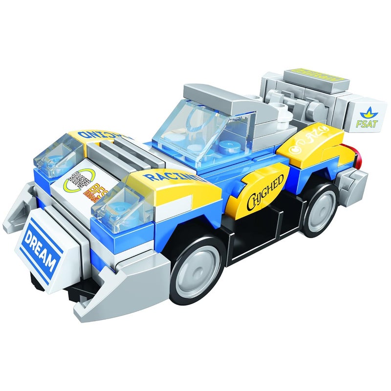 ThinkerPlace 8-in-1 Super Racing Car Thunder God (99 Pieces) | Learn About Speed | Building Block Set for Kids Age 6+ | STEM Educational Toy | Build, Collect & Create Robot | Science & Learning Toy - Image 1