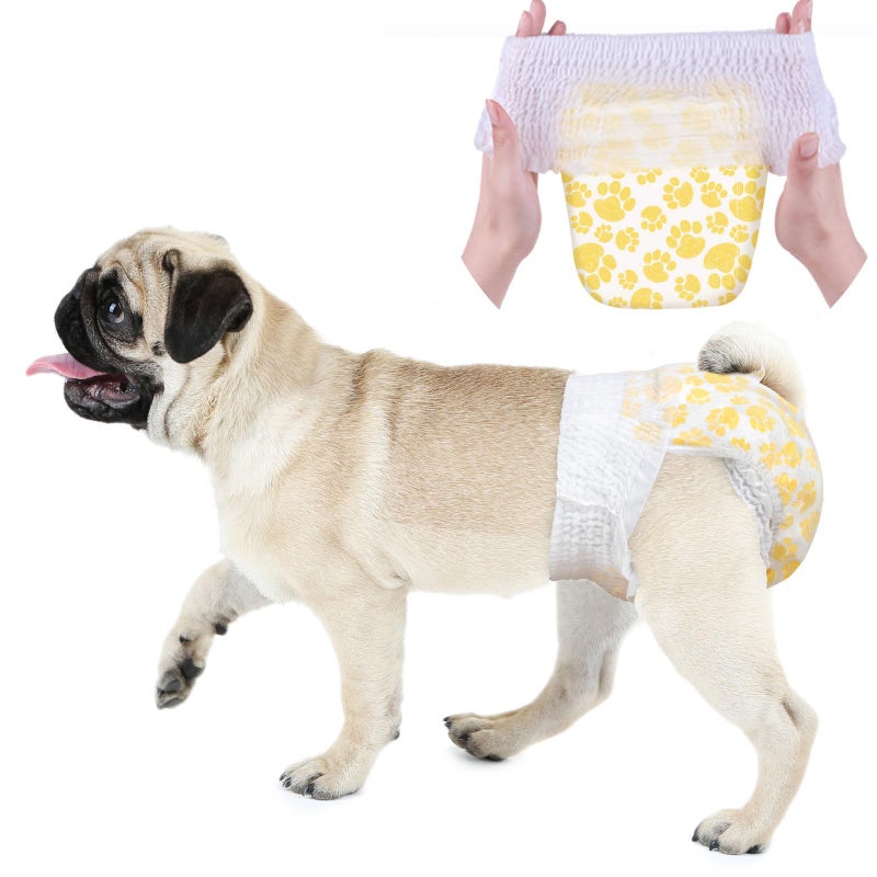 Dono Dog Diapers Female, Disposable Full Wrap with Stretchy Waist, 360Â° Leak-Proof, Absorbent, Heat Period Doggie Diapers for Small and Large Dogs for Heat, 14 PCS - Image 1