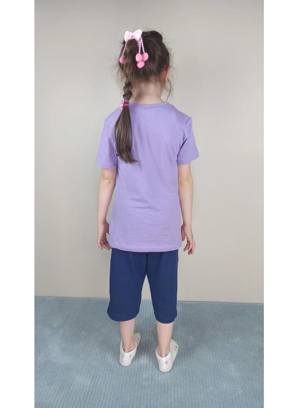 بلونس Waitress Cotton Lilac Capri Set