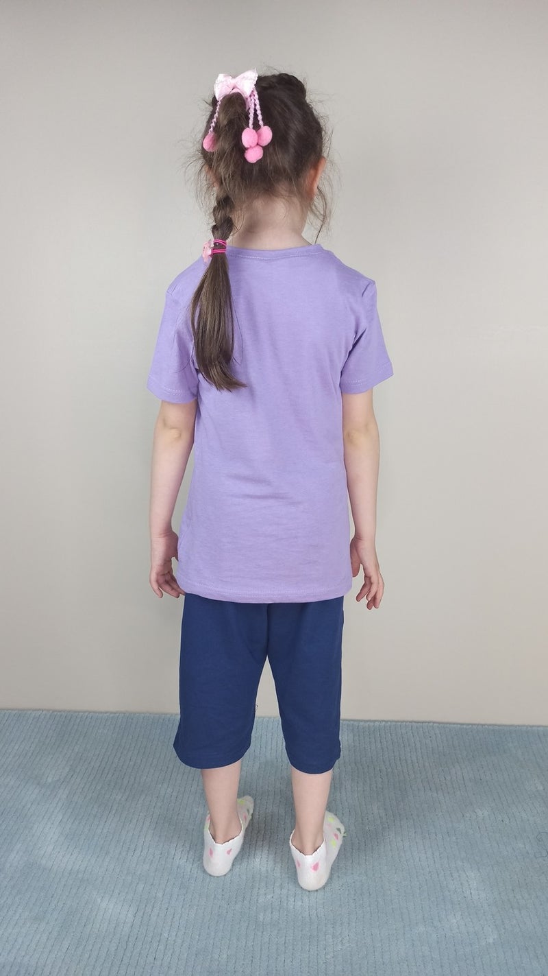 Bluence Waitress Cotton Lilac Capri Set  - Image 2